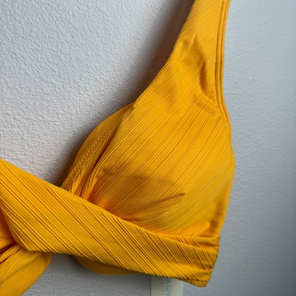 Sea Level Australia Cross Front MULTIFIT Cup Bikini Top Swimsuit Orange NWT - Picture 6 of 16